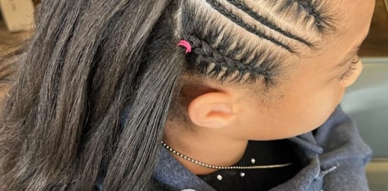 Natural cornrows african braids